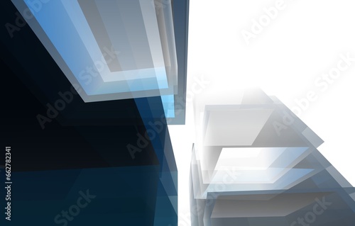 abstract concept architecture 3d illustration