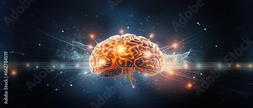 3d illustration of human brain.