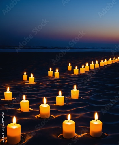 Ocean of candles at the dawn