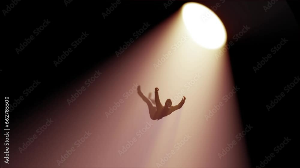 a man falls into the void