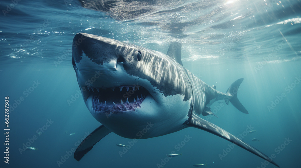 Obraz premium shark lurking in the ocean