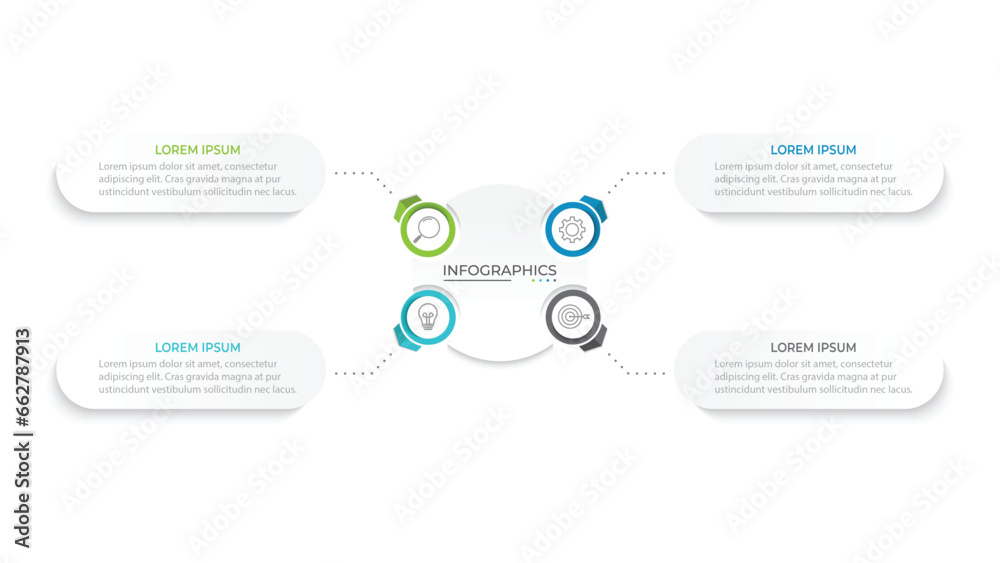 Presentation business infographic template with 4 options. Vector illustration. Presentation business infographic template with 4 options. Vector illustration.