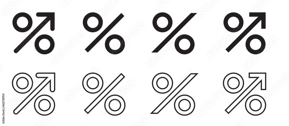 percentage icon sale discount profit sign word symbol progress - obrazy, fototapety, plakaty 