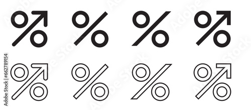 percentage icon sale discount profit sign word symbol progress