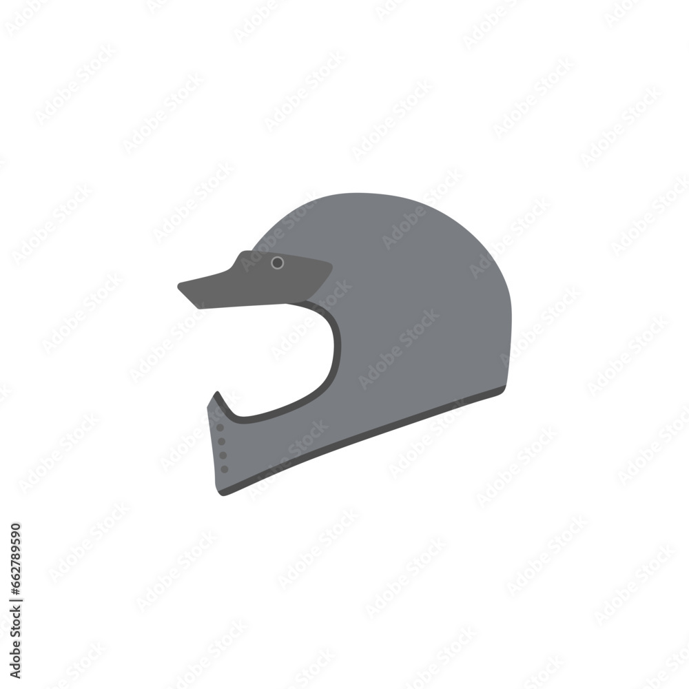 Obraz premium motorcycle helmet flat design vector illustration isolated on white background. motorcycle helmet to protect the head.