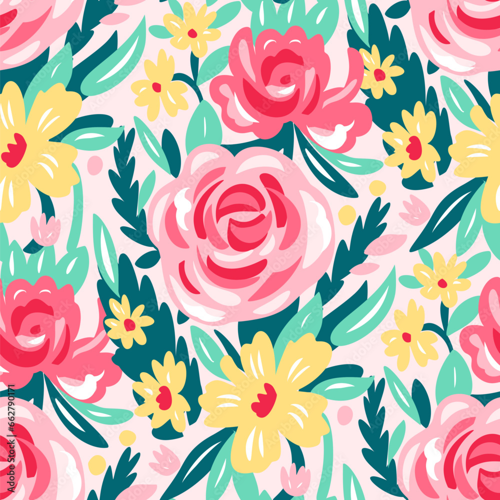 Seamless pattern  with flowers
