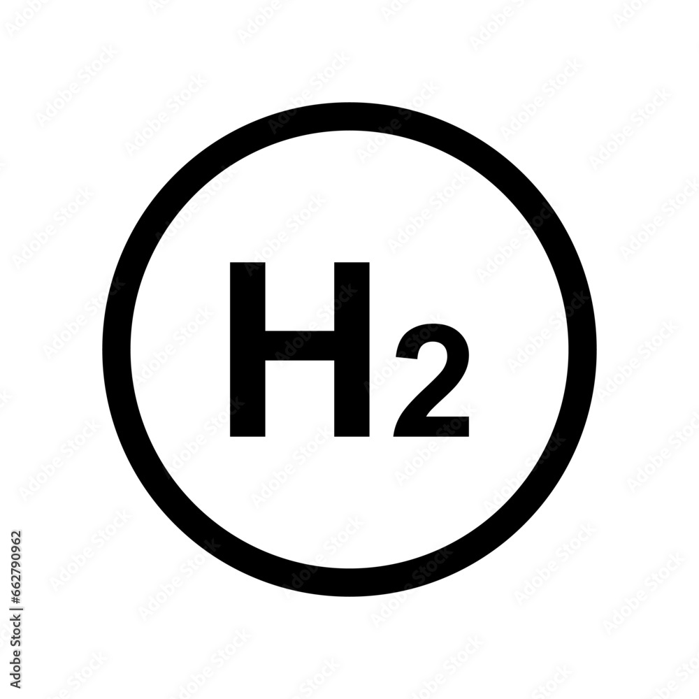 Hydrogen icon vector, hydrogen icon vector flat trendy style isolated on white background. Hydrogen icon vector, hydrogen icon vector flat trendy style isolated on white background.