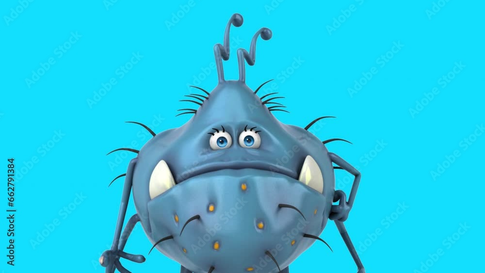 Fun 3D cartoon bacteria (with alpha channel included)
