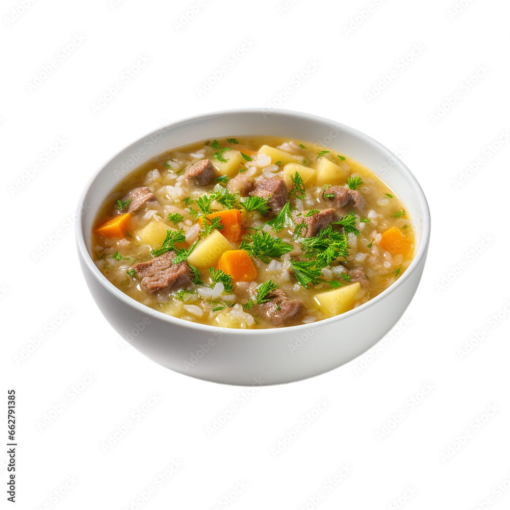 scotch broth isolated on white background, ai generated scotch broth isolated on white background, ai generated
