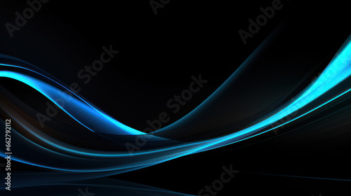 Modern abstract dark background with wavy blue linie