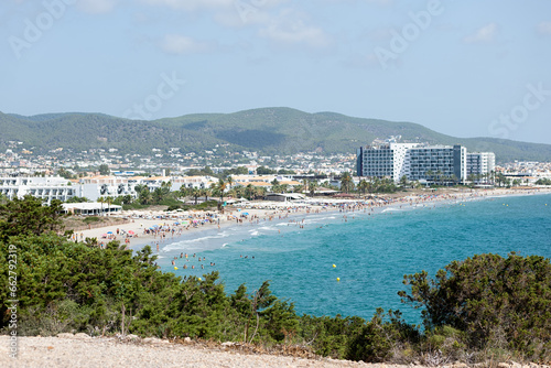 ibiza beach as seen from the tower