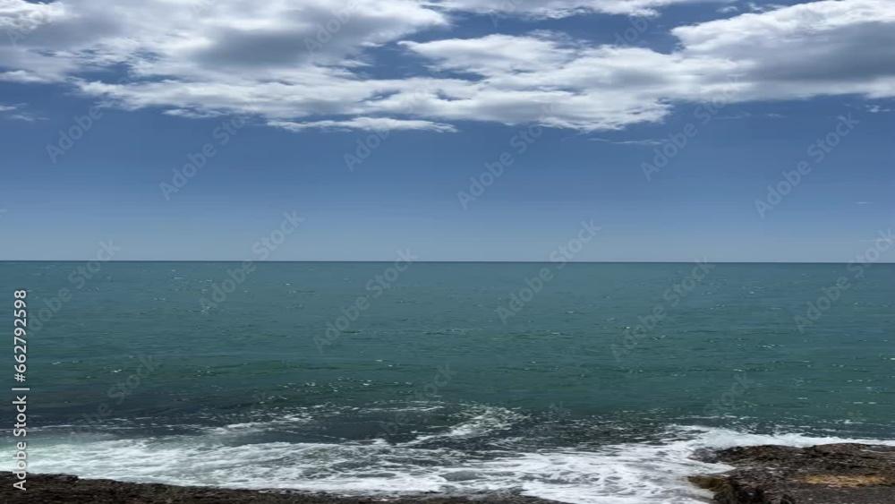 Sea waves crashing on rocks, vertical video. Sea waves crashing on rocks, vertical video.