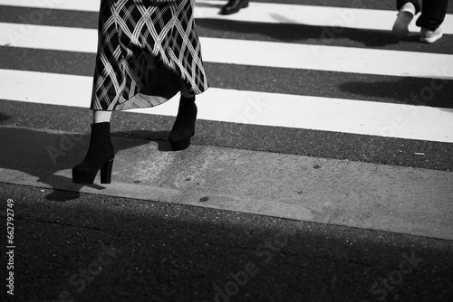 pedestrian crossing street