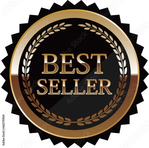 高級感のあるベストセラーのエンブレム　ブラック＆ゴールド