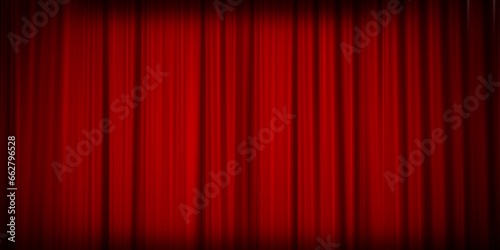 Closed red curtain background