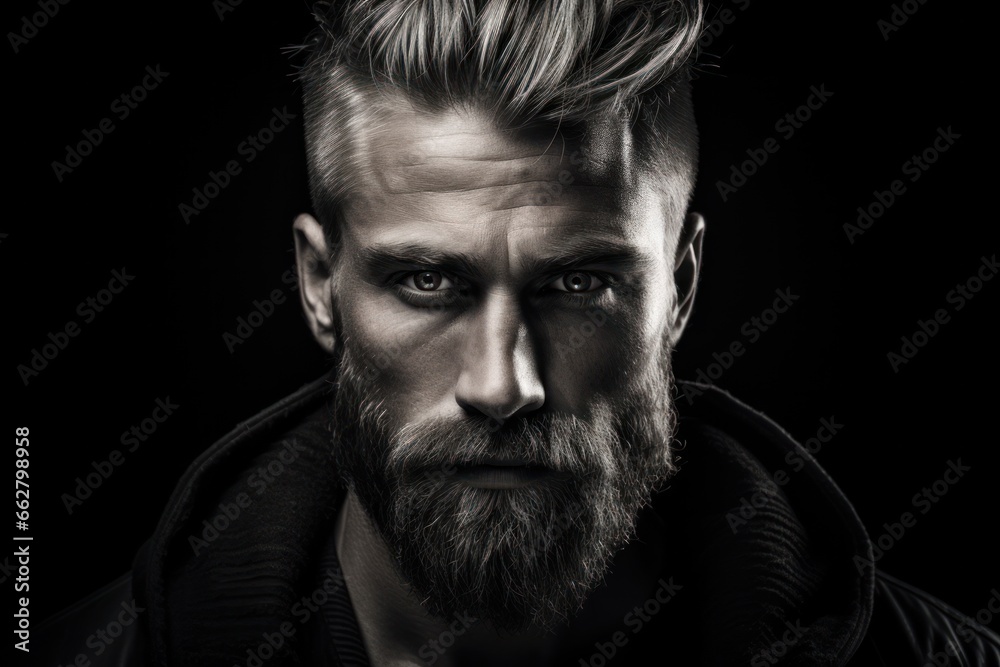 Dramatic close up black and white portrait of old homeless alcoholic man face depressed sick and lonely, Generative AI Dramatic close up black and white portrait of old homeless alcoholic man face depressed sick and lonely, Generative AI