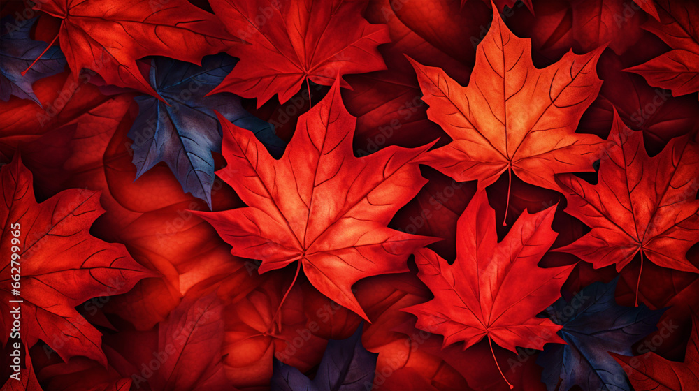 Realistic Fall leaves wallpaper - ai generative Realistic Fall leaves wallpaper - ai generative