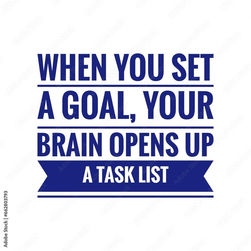 Fototapeta premium ''Goal'' Inspirational Quote Illustration