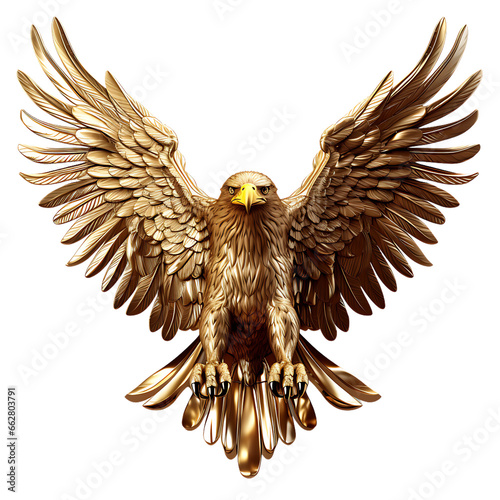 3d gold eagle symbol