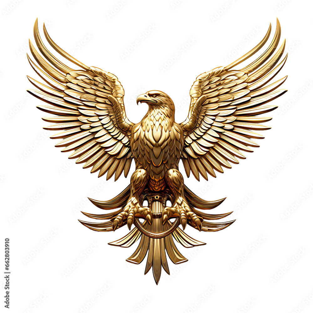 Obraz premium 3d gold eagle symbol