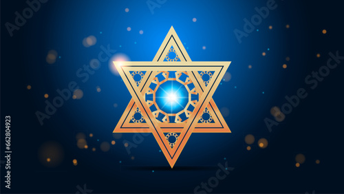 happy hanukkah judaism religious holidays hebrew celebration greeting card star of david symbol