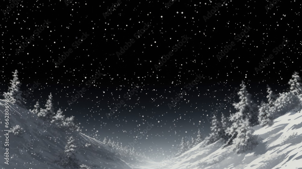 Fototapeta premium black and white snow