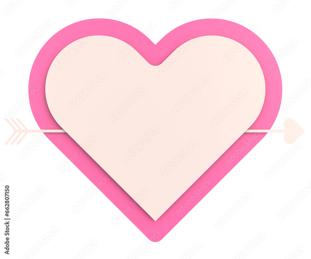 3D valentine card. Valentine banner. 3D illustration. 3D valentine card. Valentine banner. 3D illustration.