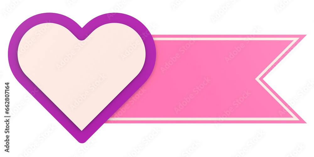 3D valentine card. Valentine banner. 3D illustration. 3D valentine card. Valentine banner. 3D illustration.