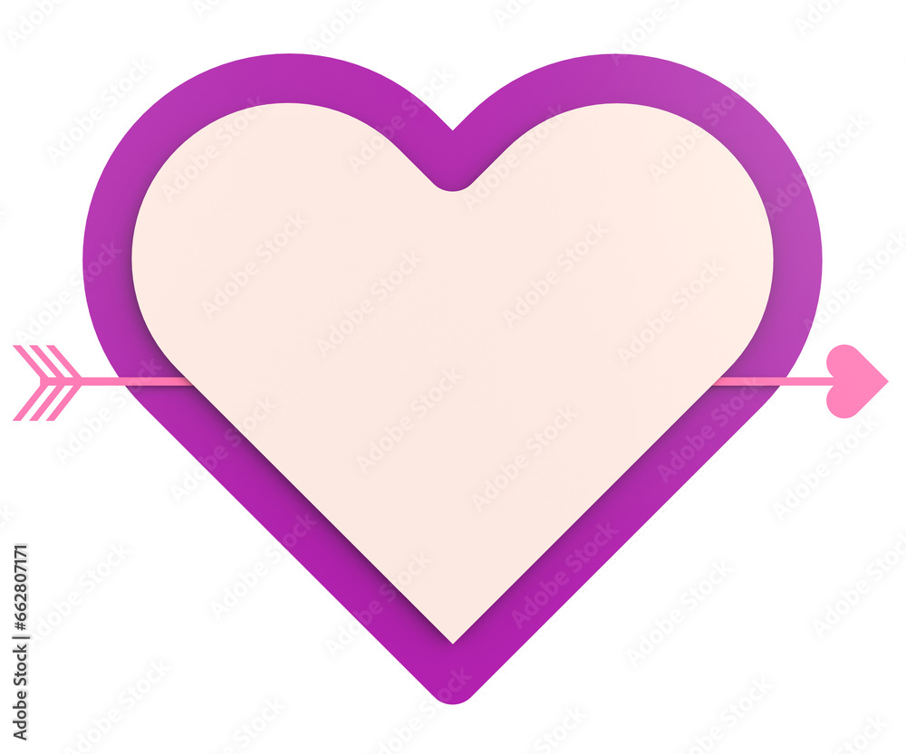 3D valentine card. Valentine banner. 3D illustration. 3D valentine card. Valentine banner. 3D illustration.