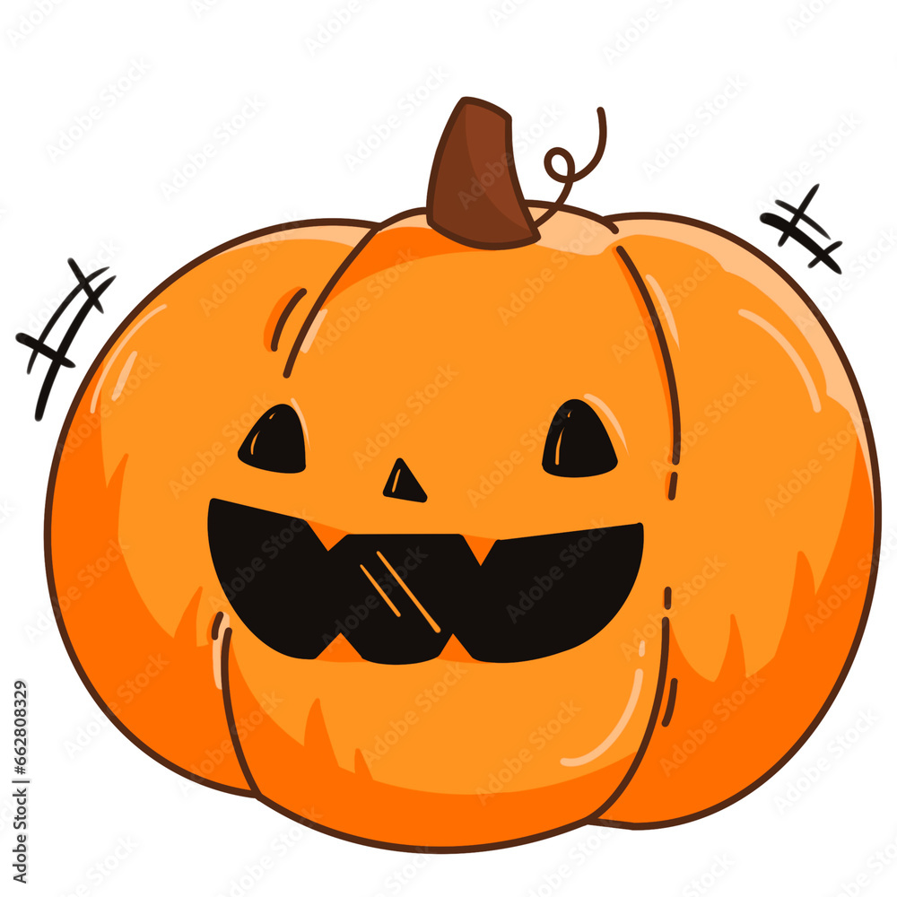Fototapeta premium cute pumpkin in halloween