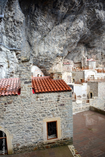 The Orthodox monastery of Sumela, built on a cliff overlooking the Altindere valley at 1200 meters above sea level, is located in the Maçka region, today partially restored by the Turkish government photo