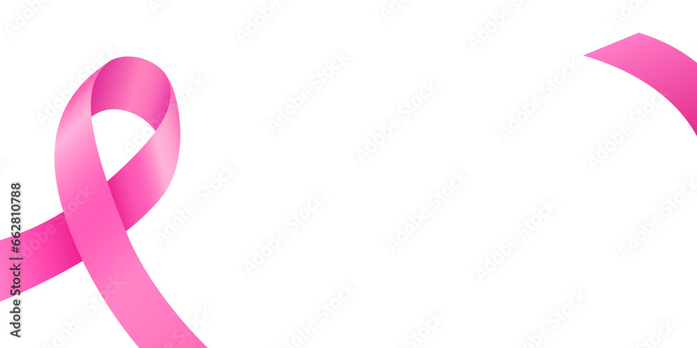 Pink ribbon for Breast cancer awareness month. Illustration. Pink ribbon for Breast cancer awareness month. Illustration.