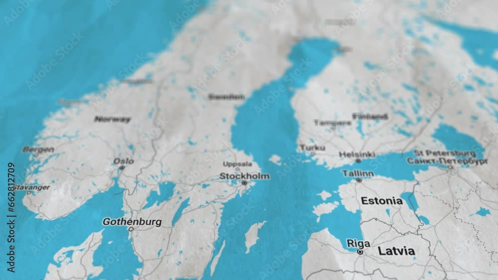 Scandinavian Countries, Paper Travel Ma