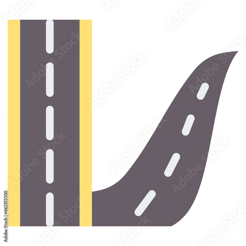 Roads Flat Icon