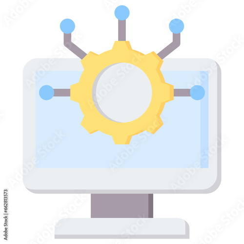 Electronic System Flat Icon