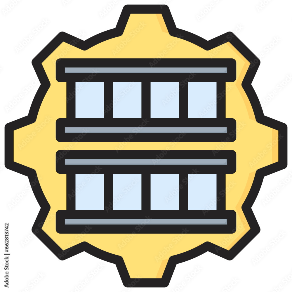 Railways Outline Color Icon Railways Outline Color Icon