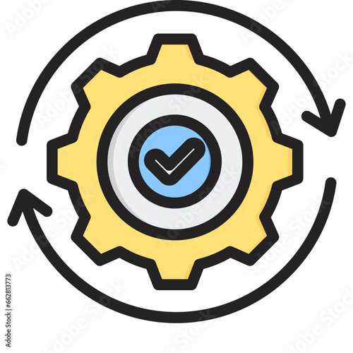 Control Systems Outline Color Icon