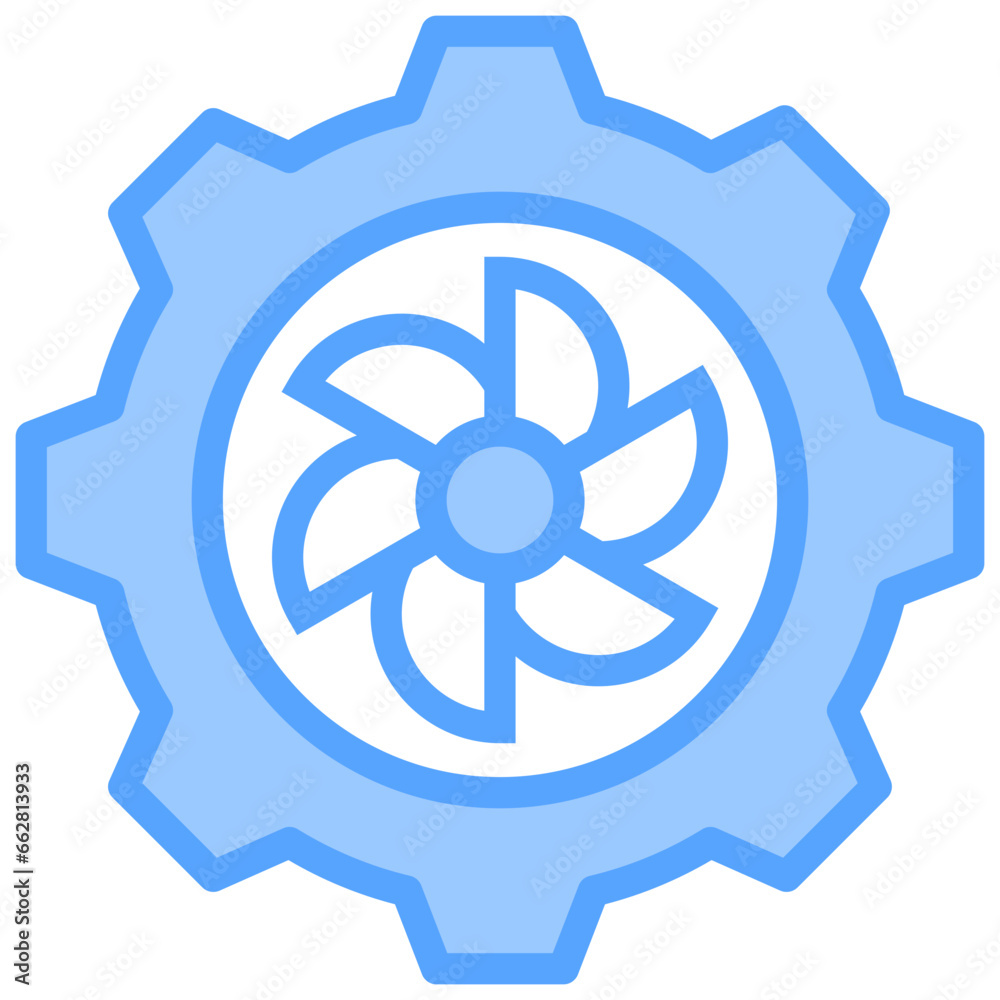 Turbines Blue Icon Turbines Blue Icon