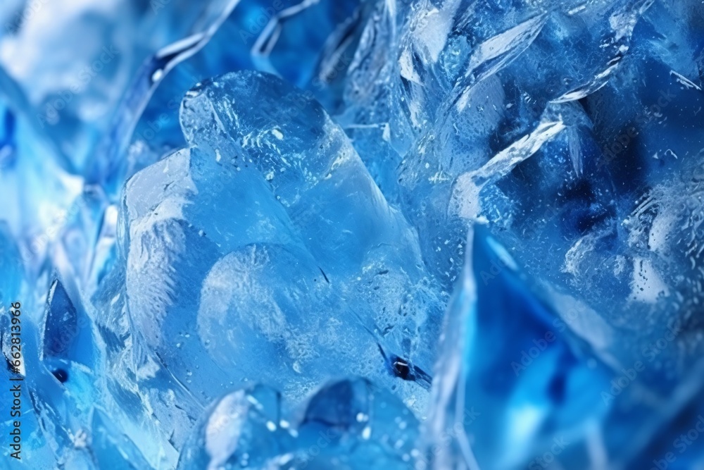 Macro shot of ice cubes. Ice texture in blue tone. Blue background. . Blue ice crystals close up. Macro shot. Abstract background and texture for design. Macro shot of ice cubes. Ice texture in blue tone. Blue background. . Blue ice crystals close up. Macro shot. Abstract background and texture for design.