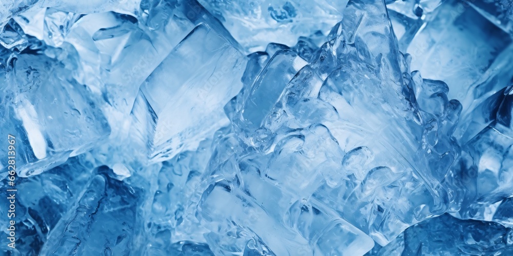 Macro shot of ice cubes. Ice texture in blue tone. Blue background. . Blue ice crystals close up. Macro shot. Abstract background and texture for design. Macro shot of ice cubes. Ice texture in blue tone. Blue background. . Blue ice crystals close up. Macro shot. Abstract background and texture for design.