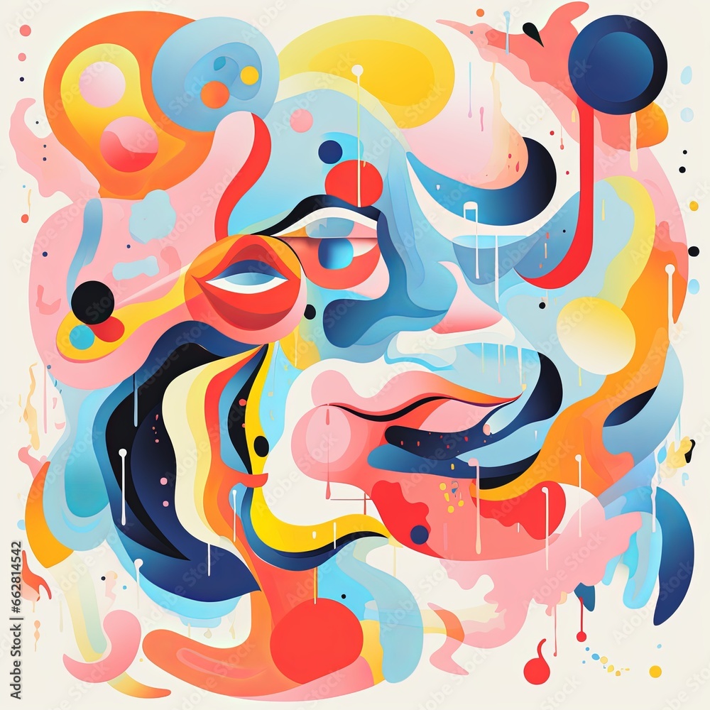 Fototapeta premium Abstract Emotions Illustration with Color and Texture