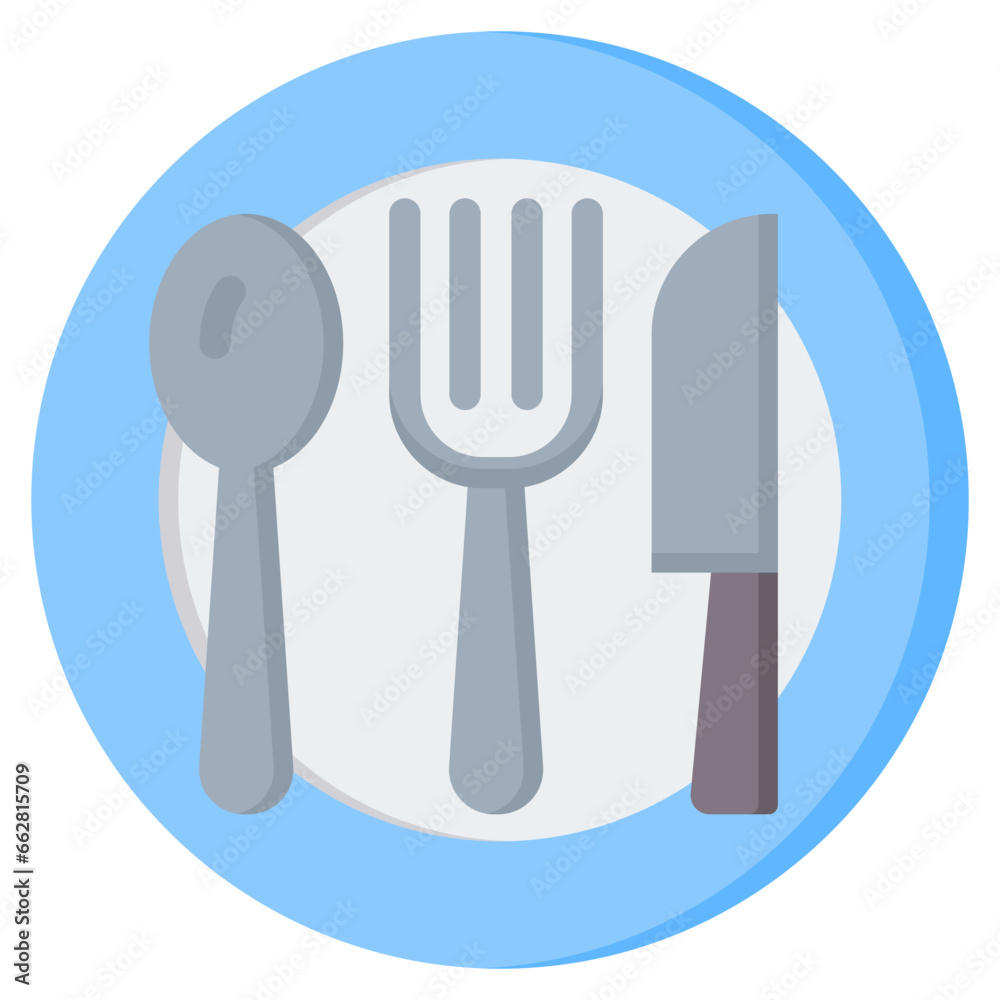 Fototapeta premium Cutlery Flat Icon