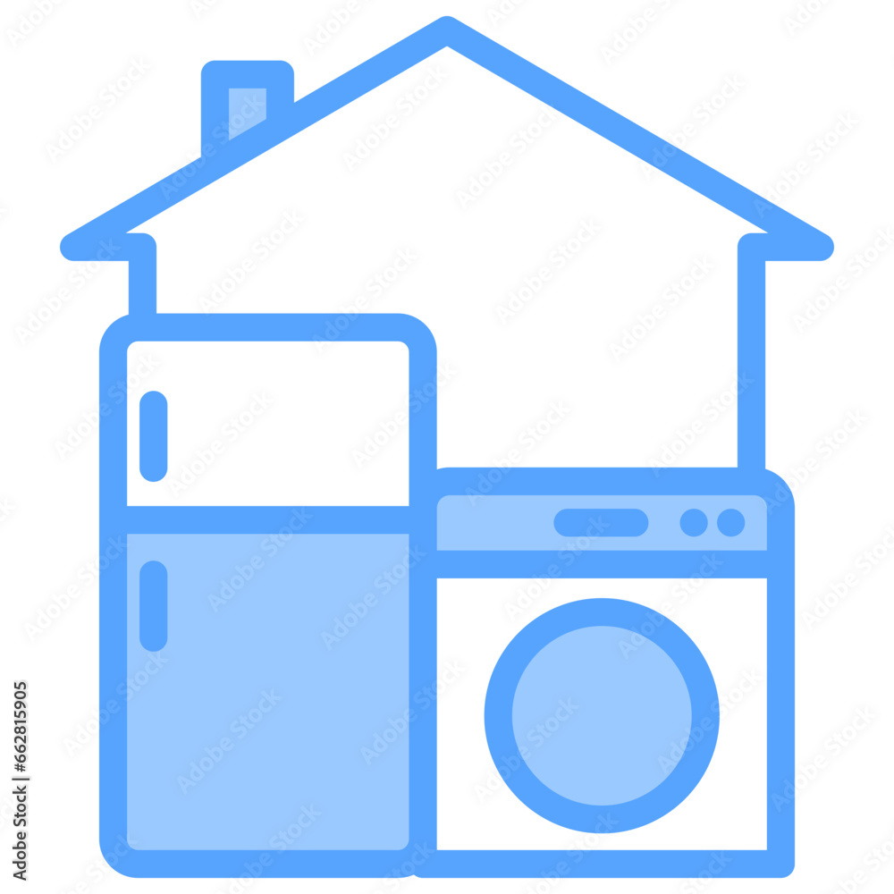Household Appliances Blue Icon Household Appliances Blue Icon