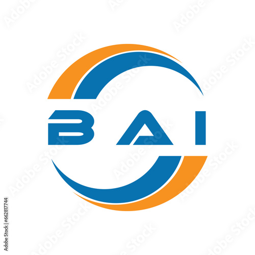 BAI letter logo design on a white background or Monogram logo design for entrepreneur and business.