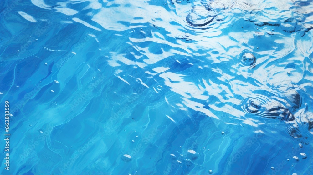 Blue ripped water caustics texture in pool or sea Blue ripped water caustics texture in pool or sea