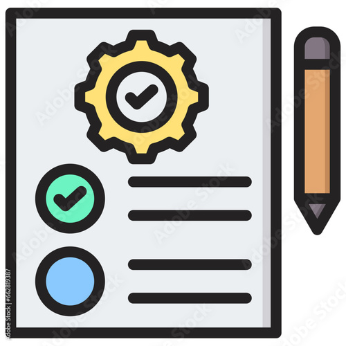 Evaluation Method Outline Color Icon