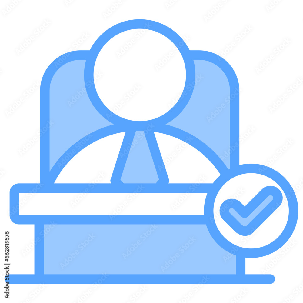 Senior Manager Blue Icon