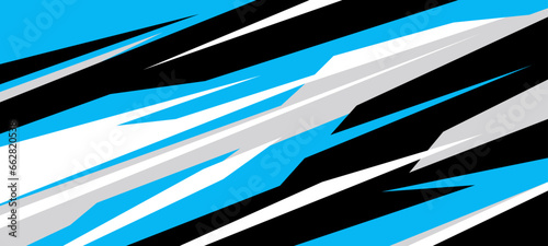 Side body graphic sticker hand drawn. Abstract racing design concept. Car decal wrap design for motorcycle, boat, truck, car, boat and more.