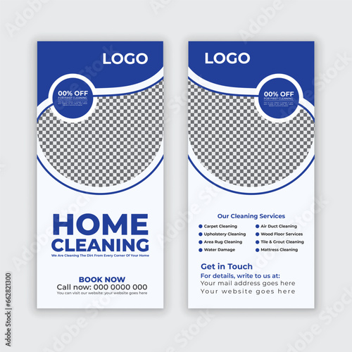 DL flyer, rack card, template for Roof washing, house washing, window cleaning, power washing, pressure washing or Roof cleaning, roof washing dl flyer, rack card template