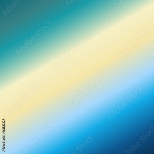 Abstract colored background linear gradient. Green turning into yellow and blue. Winter vector illustration with blur. Summer day. Background with waves and color transitions. Bright beautiful theme.